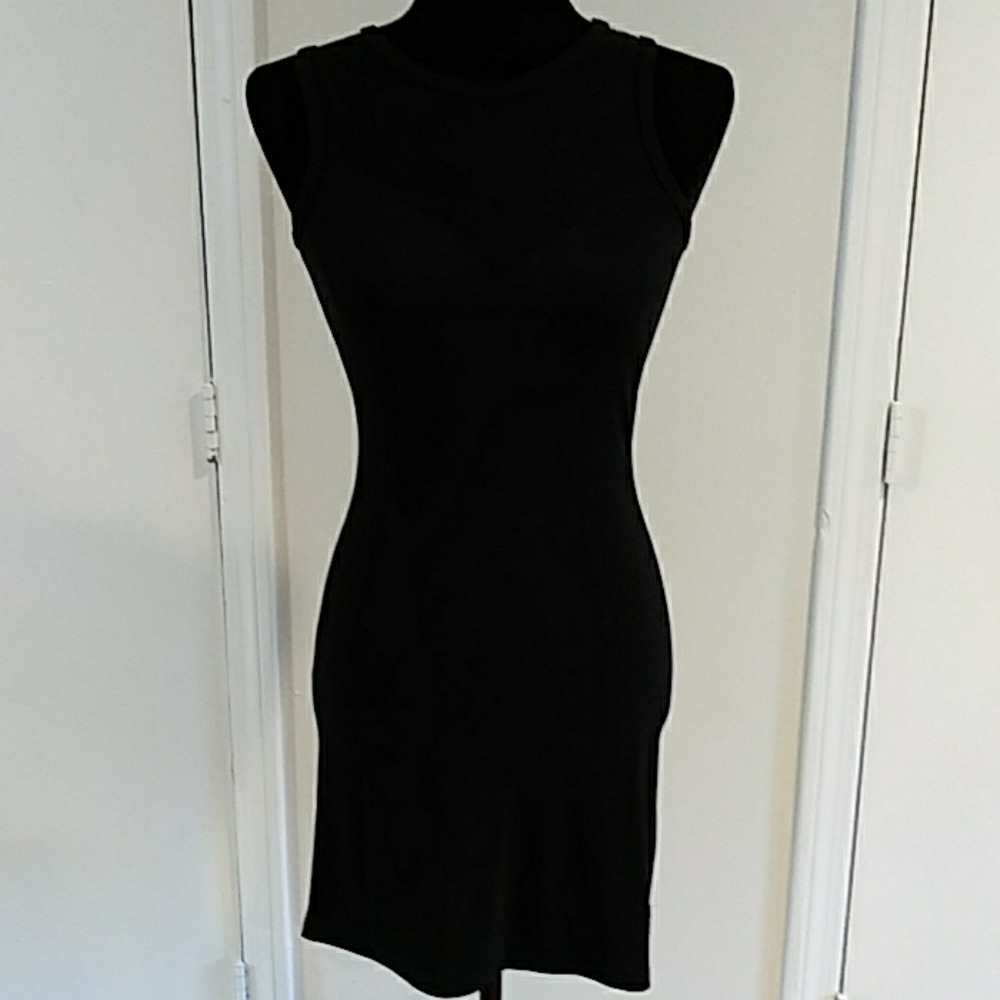 Vintage sleeveless little Black Dress w/ open back
